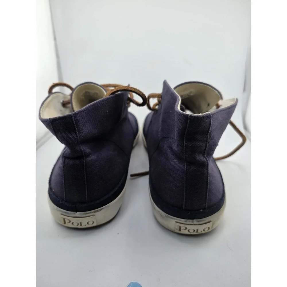 Polo Ralph Lauren Erwin Chukka Sneakers Boots Navy Canvas Men's 11.5D